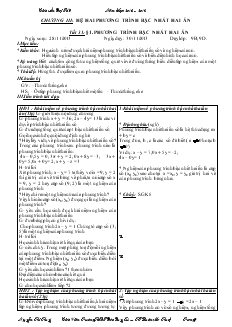 Giáo án Đại số Tiết 31-37 Lớp 9 - Nguyễn Thị Thuý