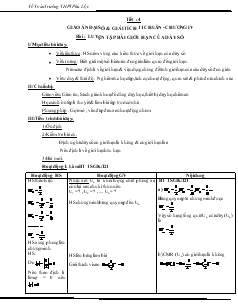 Giáo án Đại số và giải tích 11 (Chuẩn) - Chương IV - Bài: Luyện tập bài giới hạn của dãy số