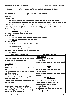 Giáo án Đại Số và Giải Tích 11 cơ bản - Trường THPT Nguyễn Trung Trực