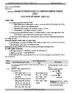 Giáo án Đại số và giải tích 11 nâng cao năm học 2012 - 2013