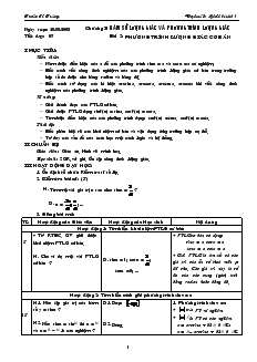 Giáo án Đại số và Giải tích 11 - Tiết dạy: 07 - Bài 2: Phương trình lượng giác cơ bản