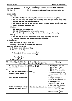 Giáo án Đại số và Giải tích 11 - Tiết dạy: 08 - Bài 2: Phương trình lượng giác cơ bản