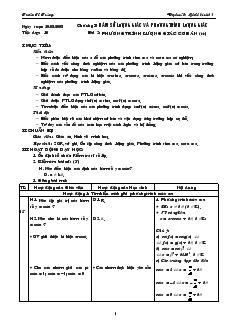 Giáo án Đại số và Giải tích 11 - Tiết dạy: 10 - Bài 2: Phương trình lượng giác cơ bản (tiếp)