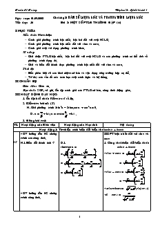 Giáo án Đại số và Giải tích 11 - Tiết dạy: 16 - Bài 3: Một số phương trình lượng giác thường gặp (tiếp)