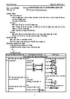 Giáo án Đại số và Giải tích 11 - Tiết dạy: 19 - Bài dạy: Ôn tập chương I