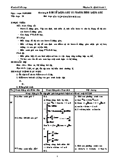 Giáo án Đại số và Giải tích 11 - Tiết dạy: 20 - Bài dạy: Ôn tập chương I (Tiếp)