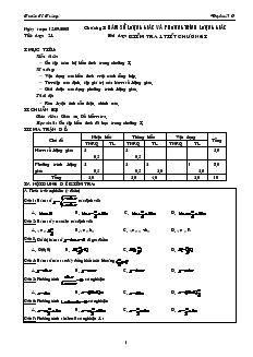 Giáo án Đại số và Giải tích 11 - Tiết dạy: 21 - Bài dạy: Kiểm tra 1 tiết chương I