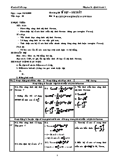 Giáo án Đại số và Giải tích 11 - Tiết dạy: 30 - Bài 3: Bài tập nhị thức Newton