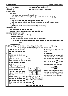 Giáo án Đại số và Giải tích 11 - Tiết dạy: 33 - Bài 5: Xác suất của biến cố