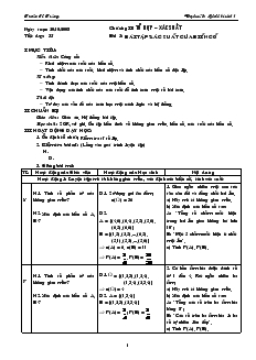 Giáo án Đại số và Giải tích 11 - Tiết dạy: 35 - Bài 5: Bài tập xác suất của biến cố