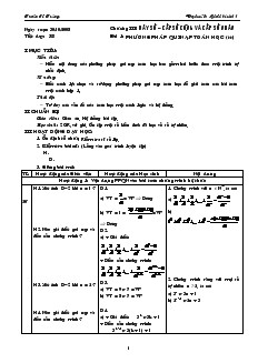 Giáo án Đại số và Giải tích 11 - Tiết dạy: 38 - Bài 1: Phương pháp qui nạp toán học (tiếp)