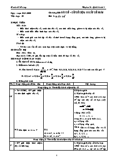 Giáo án Đại số và Giải tích 11 - Tiết dạy: 39 - Bài 2: Dãy số