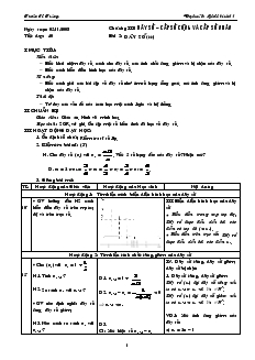 Giáo án Đại số và Giải tích 11 - Tiết dạy: 40 - Bài 2: Dãy số (tiếp)