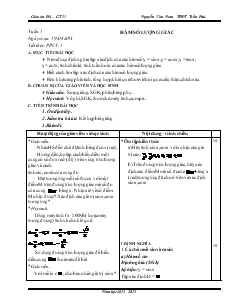 Giáo án Đại số và giỉa tích 11 - Tiết 1 đén tiết 15 trường THPT Trần Phú