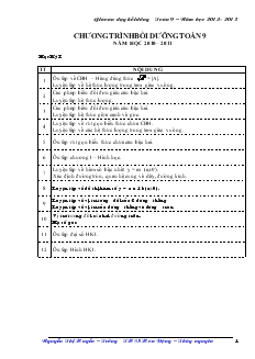 Giáo án dạy bi dưỡng Toán 9 - Nguyễn Thị Huyền