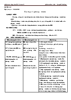 Giáo án dạy buổi 2 Toán 8 - Ôn tập về phương trình