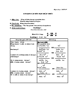 Giáo án dạy hè toán 7 phần 2