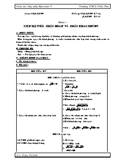 Giáo án Dạy phụ đạo toán 9 Trường THCS Trần Phú