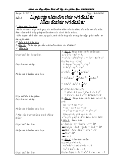 Giáo án dạy thêm Đại số lớp 8 năm học 2010-2011