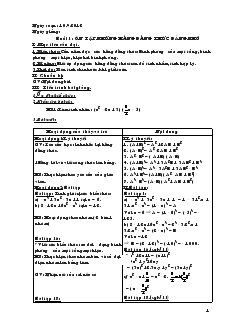 Giáo án dạy thêm Toán 8