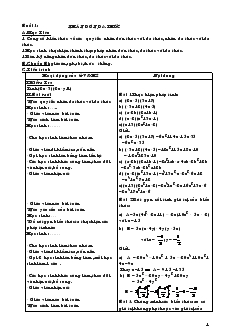 Giáo án dạy thêm toán 8