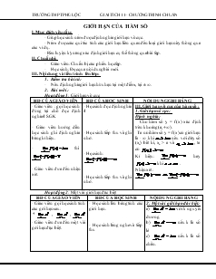 Giáo án Giải tích 11 – Chương trình chuẩn trường THPT Phú Lộc