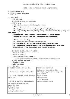 Giáo án Giải tích lớp 11 nâng cao năm 2010