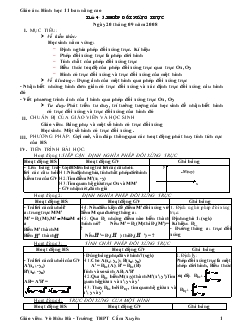 Giáo án Hình học 11 ban nâng cao