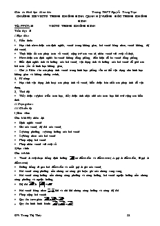 Giáo án Hình học 11 cơ bản - Trường THPT Nguyễn Trung Trực - Chương III: Vectơ trong không gian. quan hệ vuông góc trong không gian