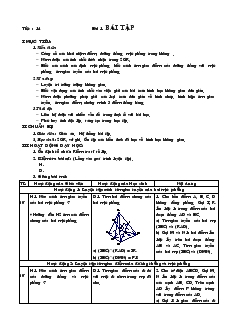 Giáo án Hình học 11 học kỳ I - Tiết 14 - Bài 1: Bài tập