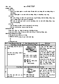 Giáo án Hình học 11 học kỳ I - Tiết: 18 - Bài 3: Bài tập