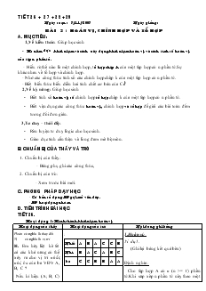 Giáo án Hình học 11 học kỳ I - Tiết 26 + 27 + 28 + 29