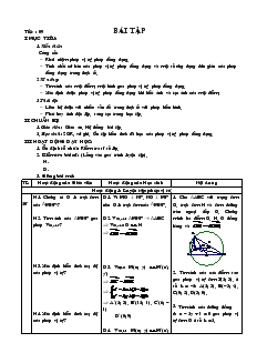 Giáo án Hình học 11 học kỳ I - Tiết 9: Bài tập