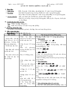 Giáo án Hình học 11 học kỳ II -  Bài 1: Vectơ trong không gian (tiết 1)