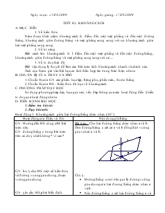 Giáo án Hình học 11 học kỳ II - Tiết 41, 42