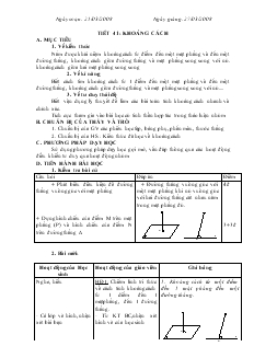 Giáo án Hình học 11 học kỳ II -  Tiết 41: Khoảng cách