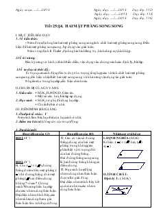 Giáo án Hình học 11 năm học 2011 - 2012 - Tiết 25 đến tiết 43