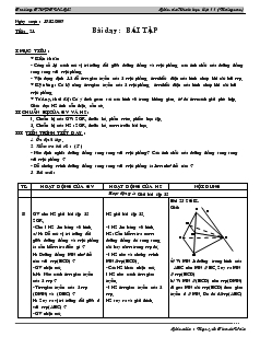 Giáo án Hình học 11 (nâng cao) - Tiết 21: Bài tập - Trường THPT Võ Giữ