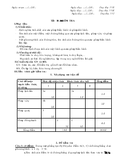 Giáo án Hình học 11 - Tiết 10: Kiểm tra