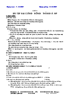 Giáo án Hình học 11 - Tiết 17: Bài tập đại cương đường thẳng và mặt phẳng