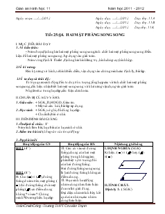 Giáo án Hình học 11 - Tiết 25 đến tiết 43