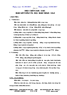 Giáo án Hình học 11 - Tiết 25: Phép chiếu song song hình biểu diễn của một hình không gian