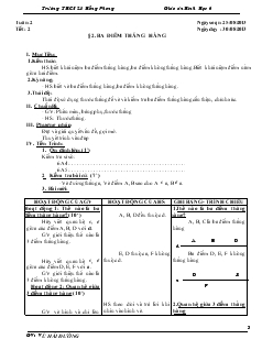 Giáo án Hình học 7 Tuần 2 - Vũ Hải Đường