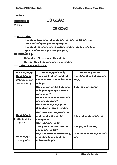 Giáo án Hình học 8 học kỳ I Trường THCS Hòa Bình