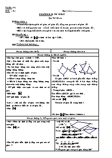 Giáo án Hình học 8 - Học kỳ I - Tuần 01 - Tiết 01: Tứ giác