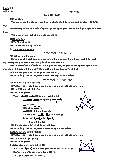 Giáo án Hình học 8 - Học kỳ I - Tuần 02 - Tiết 04: Luyện tập