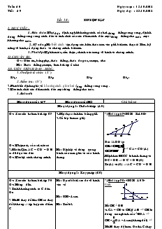 Giáo án Hình học 8 - Học kỳ I - Tuần 10 - Tiết 18: Luyện tập