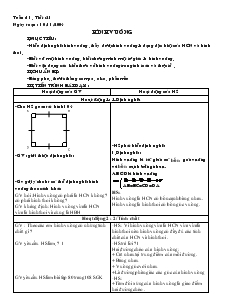 Giáo án Hình học 8 - Học kỳ I - Tuần 11 - Tiết 21: Hình vuông