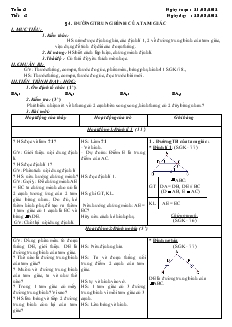 Giáo án Hình học 8 - Học kỳ I - Tuần 3 - Tiết 5: Đường trung bình của tam giác