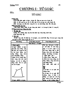 Giáo án Hình học 8 - Học kỳ I